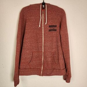 TOMS Women's Heathered Brick Red Zip-Up Jacket, Size S